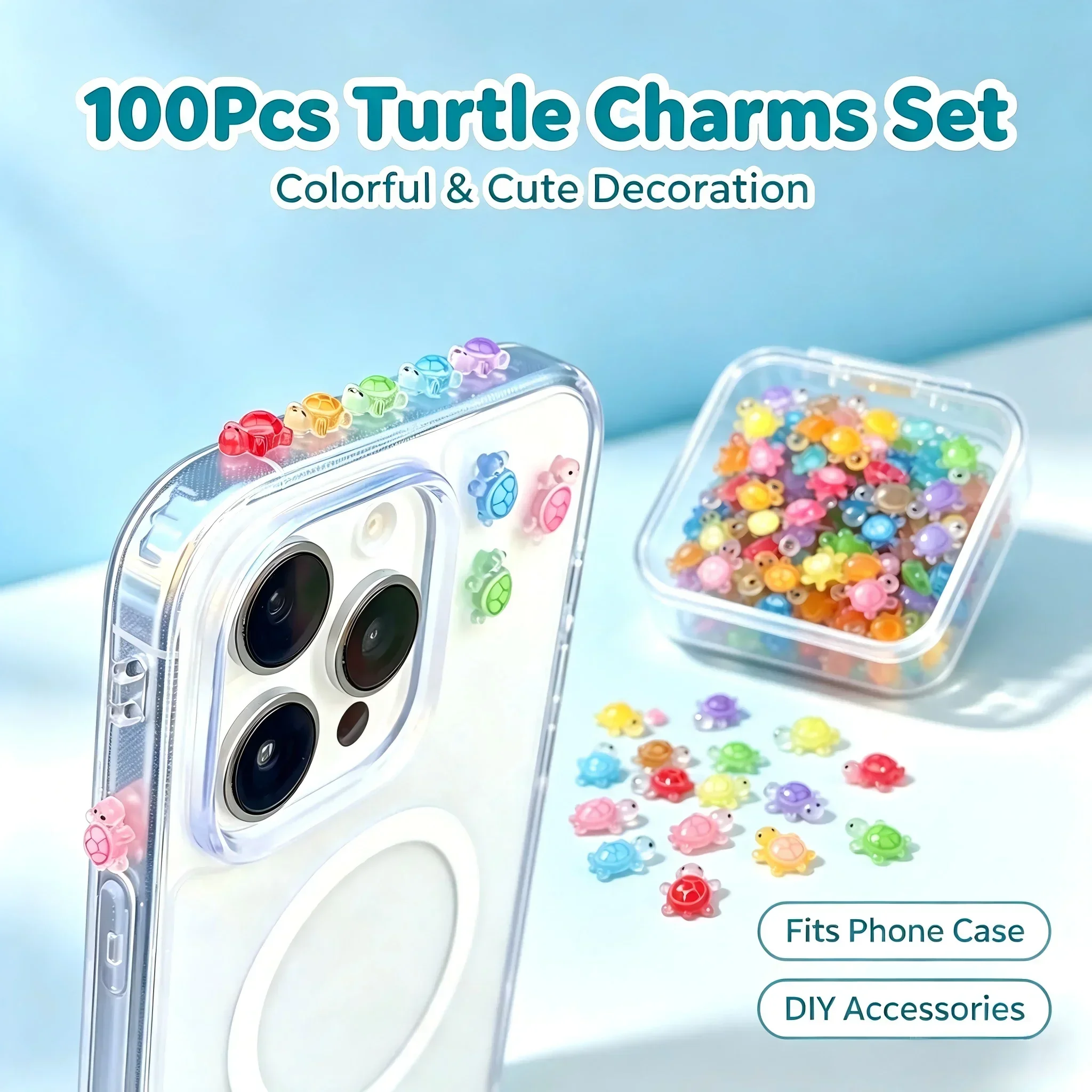 Resin Crafts Diy - 100Pcs/ Lucky Turtle Resin Charms Kpop