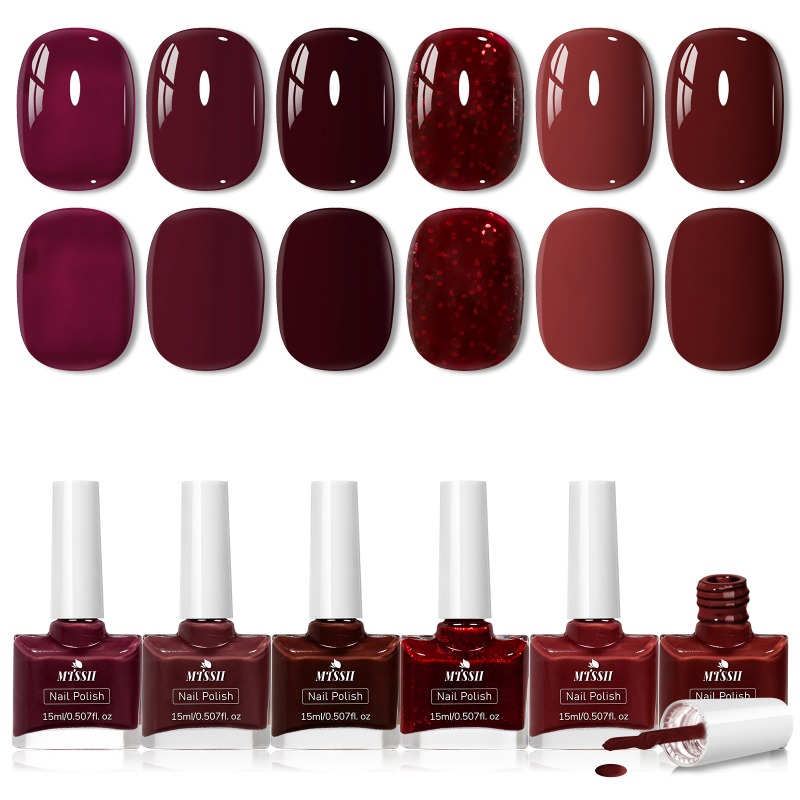 6pcs/set 15ml Red Black Glass  - Resin Glitter Pack ulasan dan harga