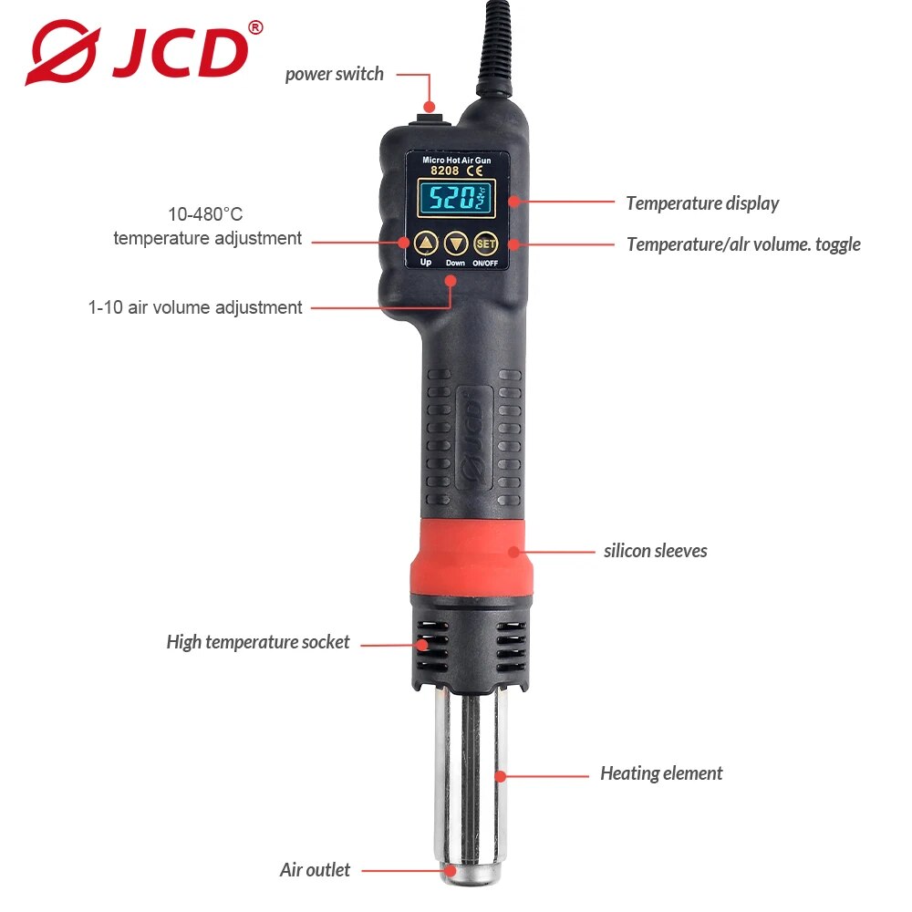 JCD Micro Hot Air Gun 8208 750 - Heat Gun Small ulasan dan harga