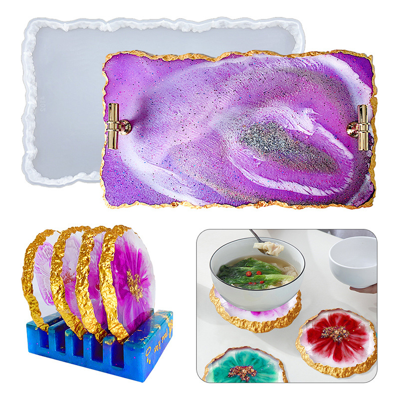 DM413 Drusy Coaster Resin Mold - Resin Craft Ideas ulasan dan harga