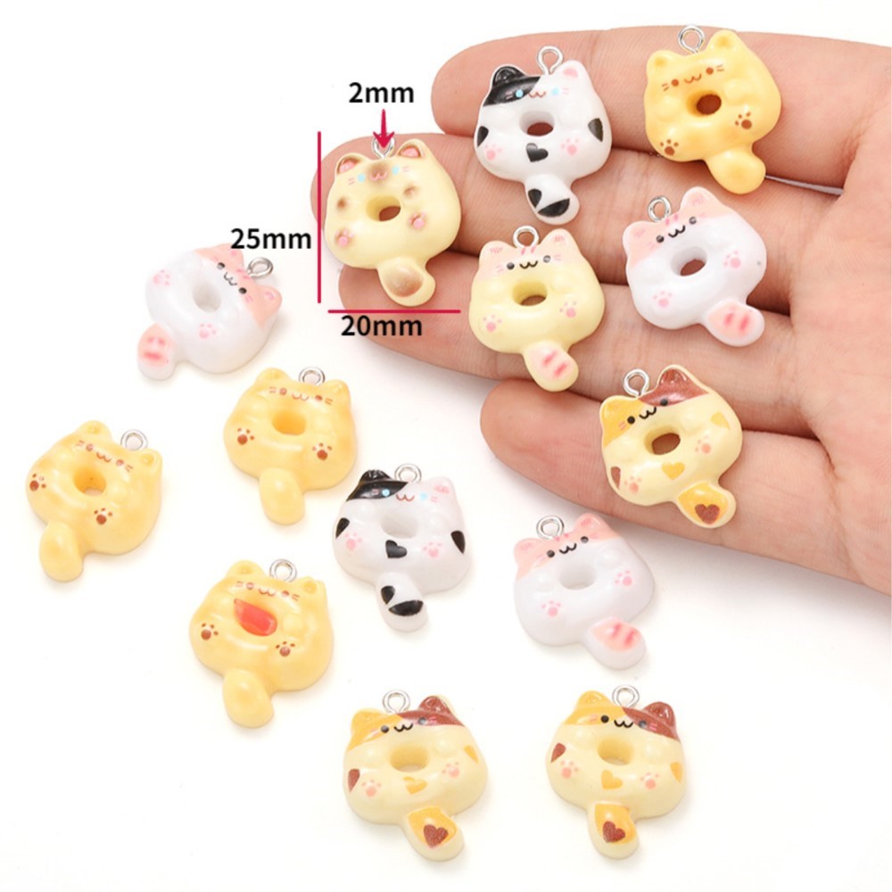 10Pcs Kawaii Cartoon Cat Resin - Resin Crafts Diy ulasan dan harga